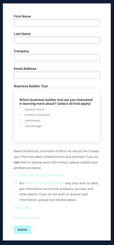 Business Builder Form